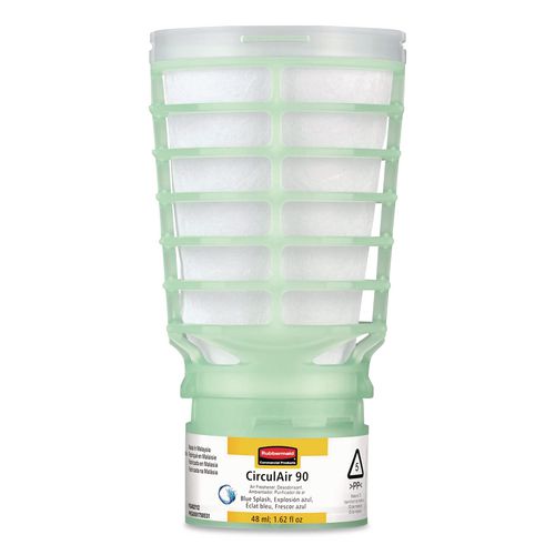 Image of Rubbermaid® Commercial FG402112 CirculAir 90 Passive Air Care Refill, Blue Splash, 48 mL, 6/Carton