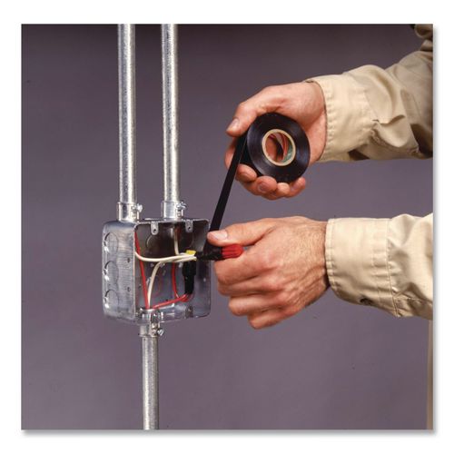 Image of Duck® 299004 Pro Electrical Tape, 1" Core, 0.75" X 50 Ft, Black, 3/pack