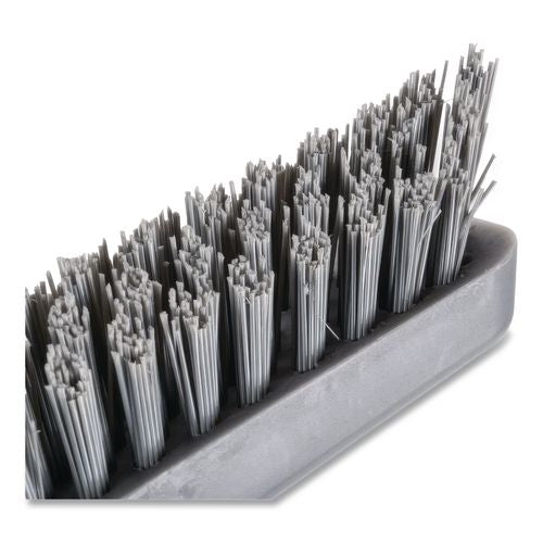 Image of Unger® CB20G SmartColor Swivel Corner Brush, Black Polypropylene Bristles, 8.83" Brush, Gray Plastic Handle