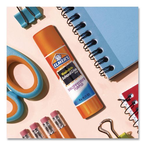 Image of Elmer's® E605 Disappearing Purple All Purpose Glue Sticks, 0.77 Oz, Dries Clear, 30/box