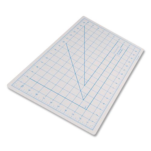 Image of X-ACTO® X7761 Self-Healing Cutting Mat, 1" Grid with Guide Angles, Non-Slip Backing, 12" x 18", Gray