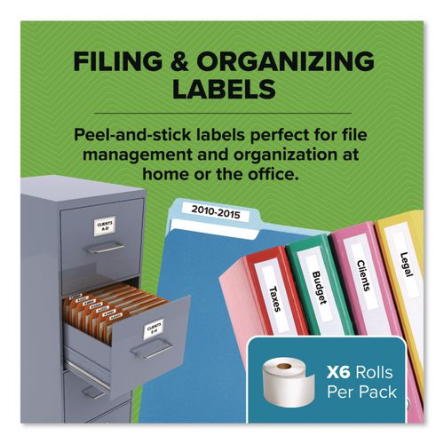 Image of DYMO® 2050813 LW Address Labels, 1.13" x 3.5", White, 350 Labels/Roll, 24 Rolls/Box