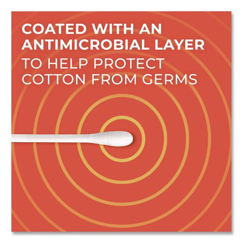 Image of Q-tips® 17900PK Cotton Swabs, Antibacterial, 300/pack
