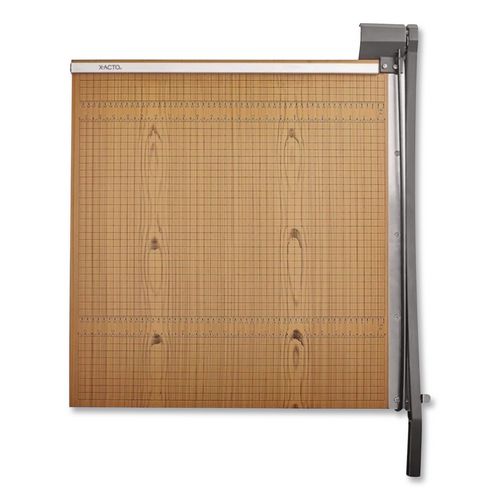 Image of X-ACTO® 26624 Square Commercial Grade Wood Base Guillotine Trimmer, 20 Sheets, 24" Cut Length, 24 X 24