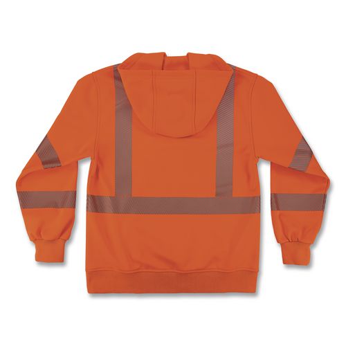 Image of ergodyne® 23125 GloWear 8304W Class 3 Women's Performance Hi-Vis Hooded Sweatshirt, X-Large, Orange