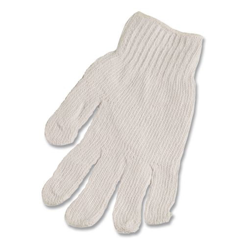 Image of AMBITEX® CTPS400MD/NLW PRO CTPS400/NLW Series Natural White String Knit Gloves, Reversible, Medium, White, 12 Pairs