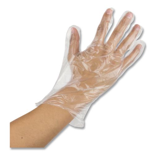 Image of AMBITEX® EFSM2000 EconoFit Plus Polyethylene Gloves, Powder-Free, Small, Clear, 200/Box, 10 Boxes/Carton