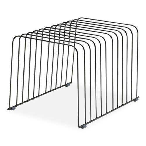 Image of Fellowes® 72112 Wire Desktop Organizer, 11 Sections, Letter To Legal Size Files, 9" X 11.38" X 8", Black