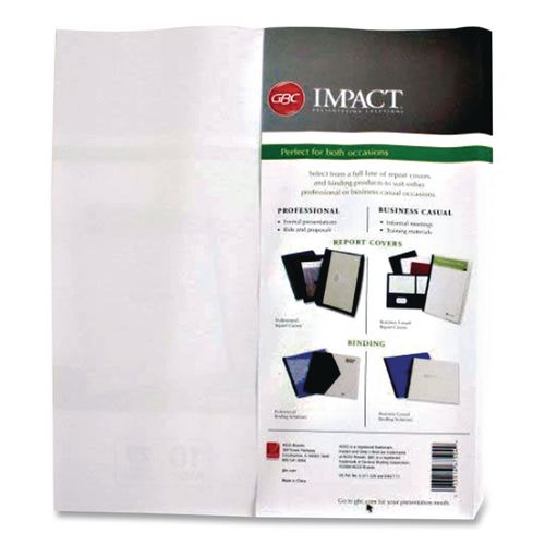 Image of GBC® W67504 Slide 'n Bind Report Cover, Swing Clip, 8.5 X 11, Frosted/clear, 10/pack