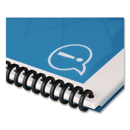 Image of GBC® 2515662 ProClick Easy Edit Spines for 11 x 8.5 Documents, 32 Rings, 0.31" (45-Sheet) Capacity, Black, 25/Pack