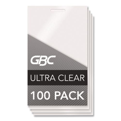 Image of GBC® 3202104B Longlife Thermal Laminating Pouches, 10 Mil, 2.56" X 3.75", Gloss Clear, 100/box