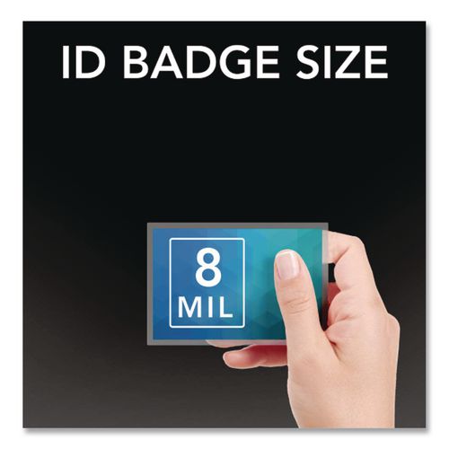 Image of GBC® 3745686 Selfseal Self-Adhesive Laminating Pouches And Single-Sided Sheets, 8 Mil, 4.13" X 2.94", Gloss Clear, 10/pack