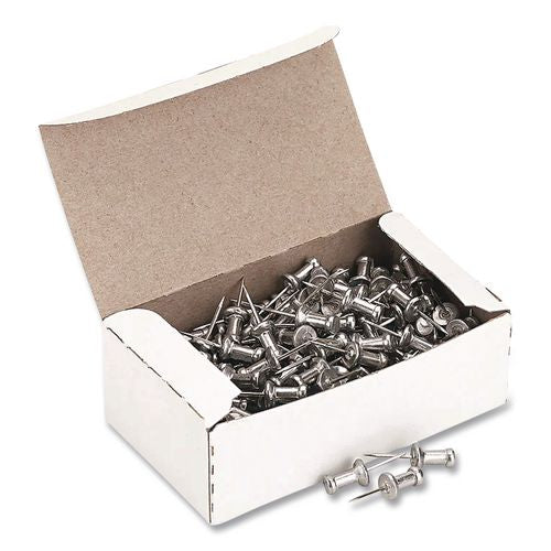 Image of GEM® CPAL4 Aluminum Head Push Pins, Aluminum, Silver, 0.5", 100/Box