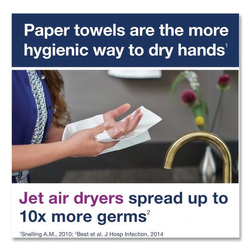 Image of Tork® 8634550 Advanced Hand Towel Roll, Notched, 1-Ply, 8 X 11, White, 491/roll, 12 Rolls/carton