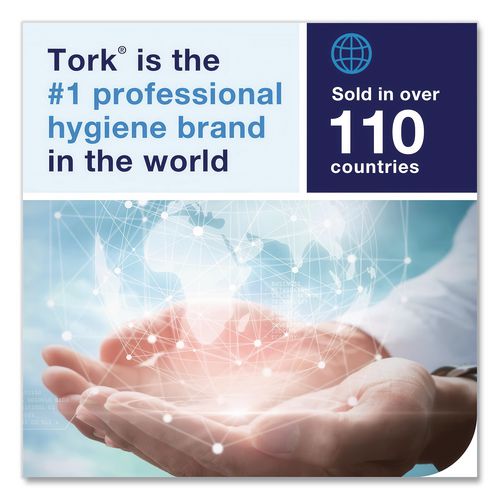 Image of Tork® 8634550 Advanced Hand Towel Roll, Notched, 1-Ply, 8 X 11, White, 491/roll, 12 Rolls/carton