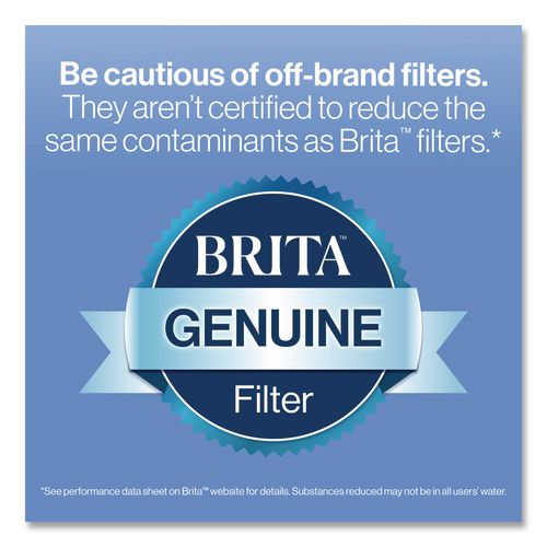 Image of Brita® 36089CT Small 6-Cup Water Filter Pitcher with 1 Standard Filter, Denali, White, 2/Carton