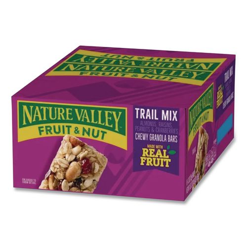Image of Nature Valley® GEM1512 Granola Bars, Chewy Trail Mix Cereal, 1.2 Oz Bar, 16/box