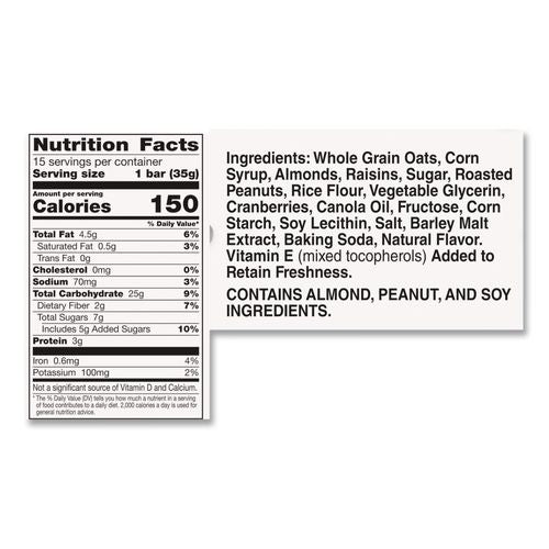 Image of Nature Valley® GEM1512 Granola Bars, Chewy Trail Mix Cereal, 1.2 Oz Bar, 16/box