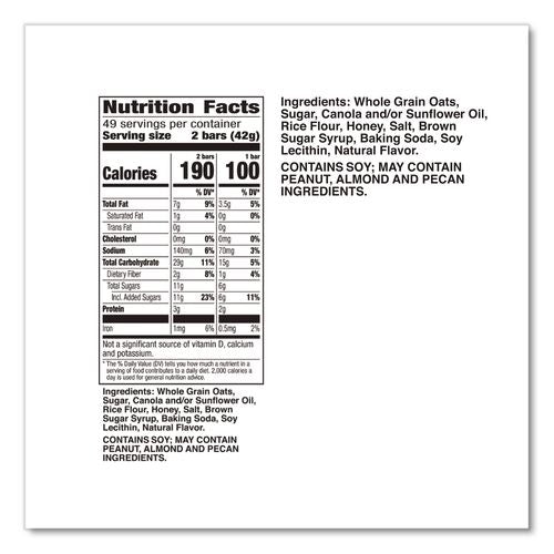 Image of Nature Valley® GEM33530 Granola Bars, Oats'n Honey Cereal, 1.5 Oz Bar, 18/box