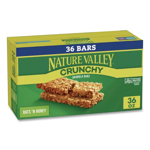 Image of Nature Valley® GEM33530 Granola Bars, Oats'n Honey Cereal, 1.5 Oz Bar, 18/box
