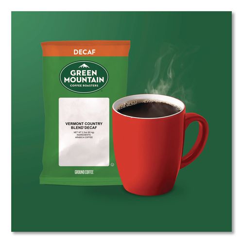 Image of Green Mountain Coffee® 5000052757 Vermont Country Blend Decaf Coffee Fraction Packs, 2.2oz, 50/carton