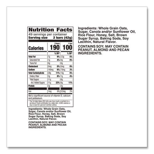 Image of Nature Valley® GEM12942 Granola Bars, Oats And Honey, 1.5 Oz Bar, 49/carton