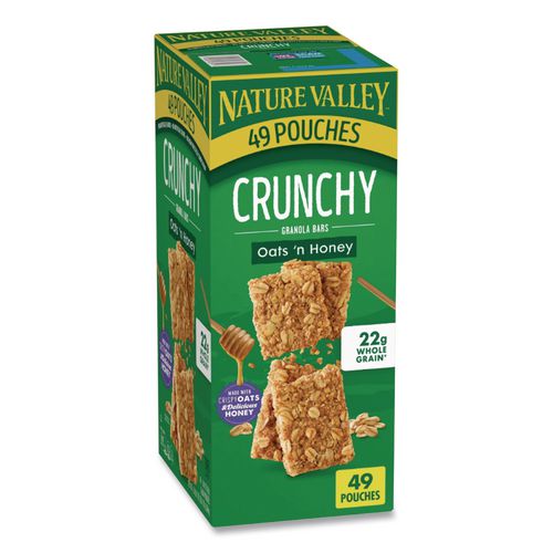 Image of Nature Valley® GEM12942 Granola Bars, Oats And Honey, 1.5 Oz Bar, 49/carton