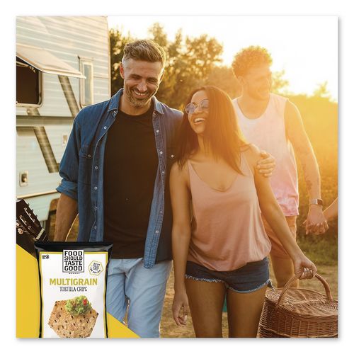 Image of Food Should Taste Good 9776131 Tortilla Chips, Multigrain with Sea Salt, 1.5 oz., 24/Carton