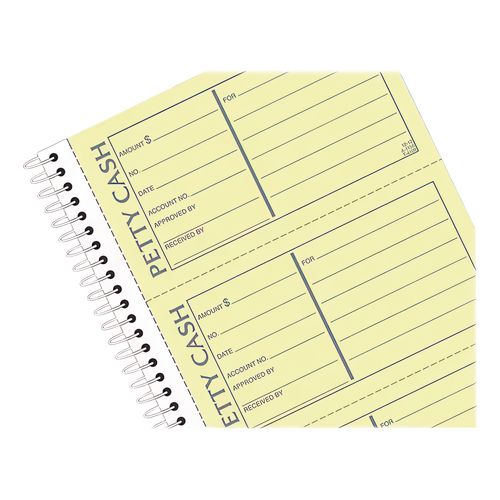 Image of TOPS 4109 Petty Cash Receipt Book, Two-Part Carbonless, 5 x 2.75, 4 Forms/Sheet, 200 Forms Total