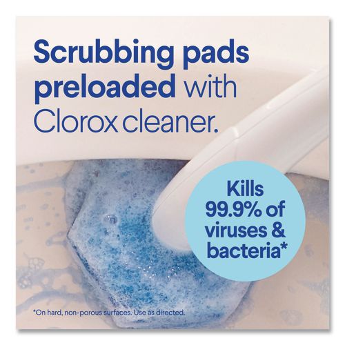 Image of Clorox® 03191 Toiletwand Disposable Toilet Cleaning System: Handle, Caddy And Refills, White