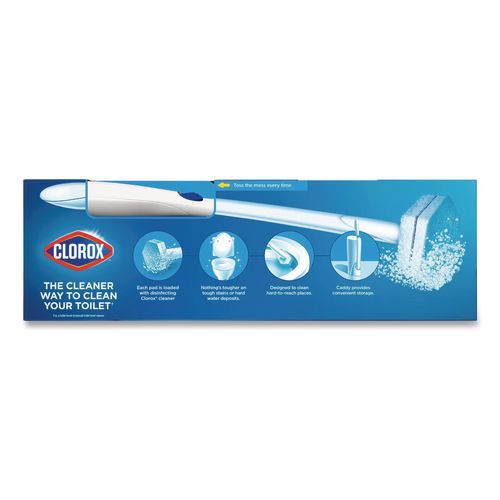 Image of Clorox® 03191 Toiletwand Disposable Toilet Cleaning System: Handle, Caddy And Refills, White, 6/Carton