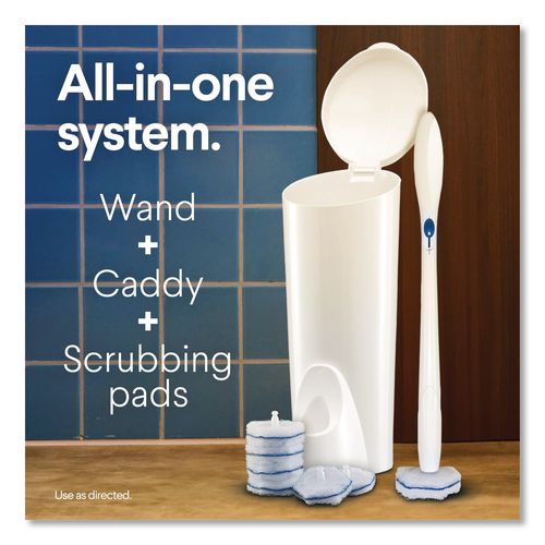 Image of Clorox® 03191 Toiletwand Disposable Toilet Cleaning System: Handle, Caddy And Refills, White, 6/Carton