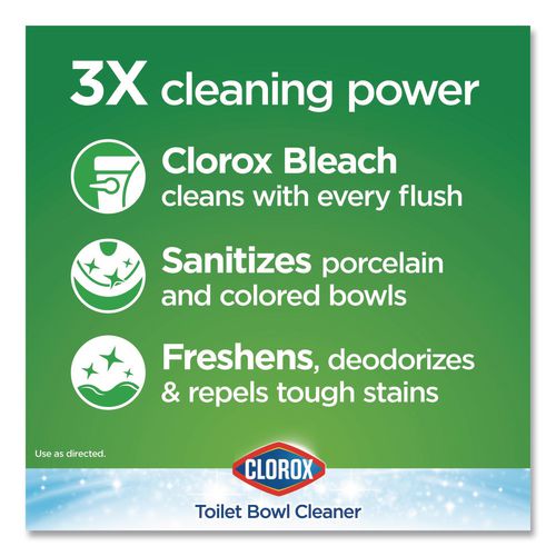 Image of Clorox® 30024 Ultra Clean Toilet Tablets Bleach, 3.5 oz Tablet, 2/Pack, 6 Packs/Carton