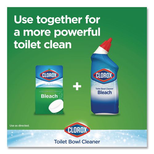 Image of Clorox® 30024 Ultra Clean Toilet Tablets Bleach, 3.5 oz Tablet, 2/Pack