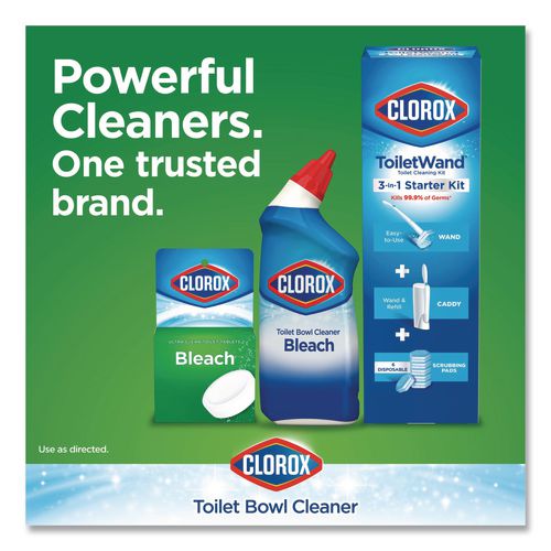 Image of Clorox® 30024 Ultra Clean Toilet Tablets Bleach, 3.5 oz Tablet, 2/Pack