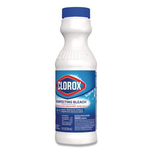 Image of Clorox® 32436 Concentrated Regular Disinfecting Bleach, 11 oz Bottle, 28/Carton