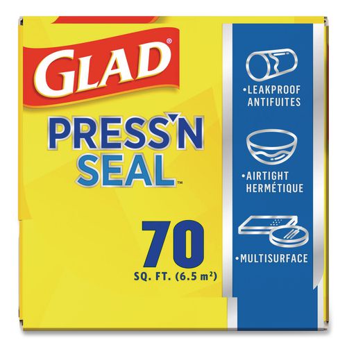 Image of Glad® 70441 Press'n Seal Food Plastic Wrap, 11.8" x 23.7 yd, 12/Carton
