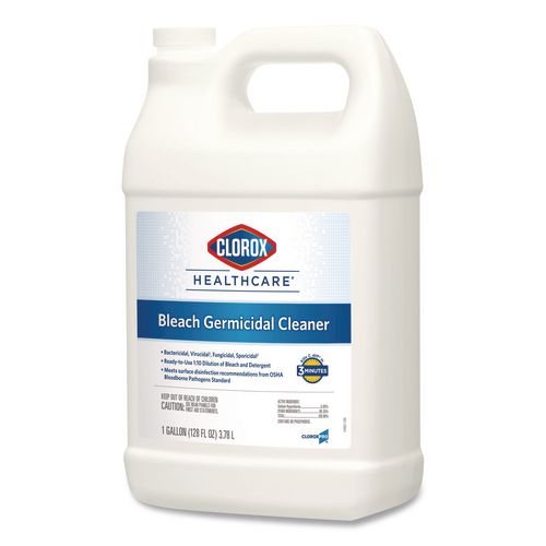 Image of Clorox Healthcare® 68978 Bleach Germicidal Cleaner, 128 Oz Refill Bottle, 4/carton