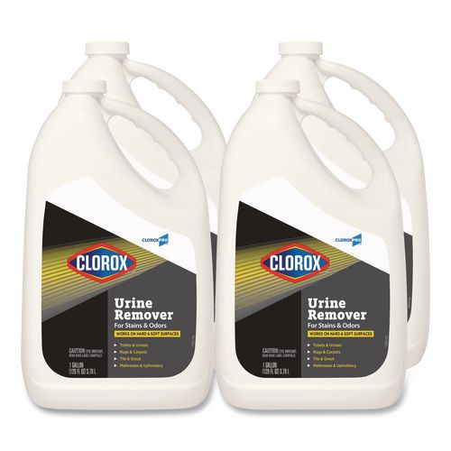 Image of Clorox® 31351 CloroxPro Urine Remover for Stains and Odors, 128 oz Refill Bottle, 4/Carton