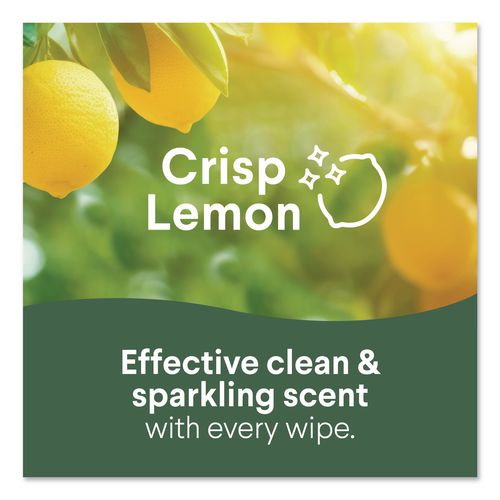 Image of Clorox® 31404 Disinfecting Cleaning Wipes, Flex Pack, 1-Ply, 8 x 7, Lemon Scent, White, 75 Towels/Box