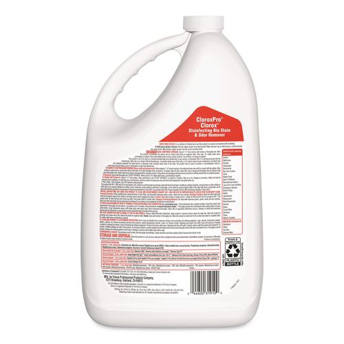 Image of Clorox® 31910 CloroxPro Disinfecting Bio Stain and Odor Remover, Fragranced, 128 oz Refill Bottle