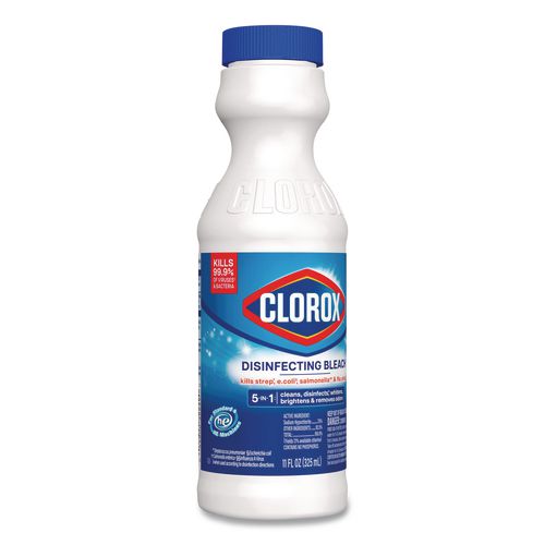 Image of Clorox® 32436 Concentrated Regular Disinfecting Bleach, 11 oz Bottle, 28/Carton