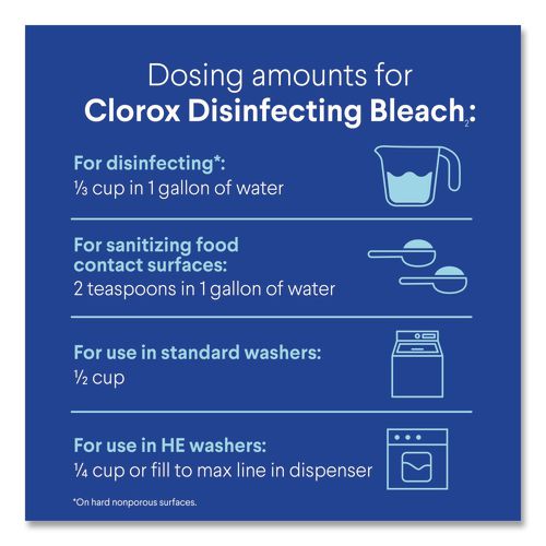 Image of Clorox® 32436 Concentrated Regular Disinfecting Bleach, 11 oz Bottle, 28/Carton