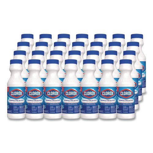 Image of Clorox® 32436 Concentrated Regular Disinfecting Bleach, 11 oz Bottle, 28/Carton