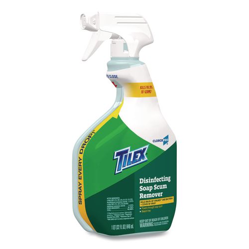 Image of Tilex® 35604 CloroxPro Disinfecting Soap Scum Remover Spray, 32 oz Smart Tube Spray, 9/Carton