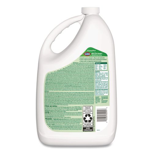 Image of Clorox® 60094CT Clorox Pro EcoClean Disinfecting Cleaner, Unscented, 128 oz Refill Bottle, 4/Carton