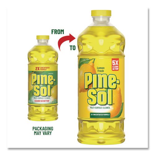 Image of Pine-Sol® 60148CT Multi-Surface Cleaner Concentrated, Lemon Fresh Scent, 14 oz Bottle, 12/Carton