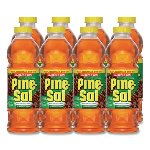 Image of Pine-Sol® 60149CT Multi-Surface Cleaner Disinfectant Concentrated, Pine Scent, 20 oz Bottle, 8/Carton