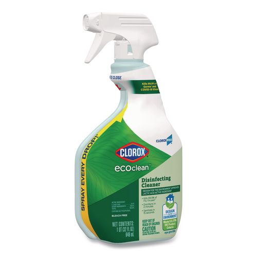 Image of Clorox® 60213 Clorox Pro EcoClean Disinfecting Cleaner, Unscented, 32 oz Spray Bottle