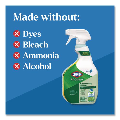 Image of Clorox® 60213 Clorox Pro EcoClean Disinfecting Cleaner, Unscented, 32 oz Spray Bottle